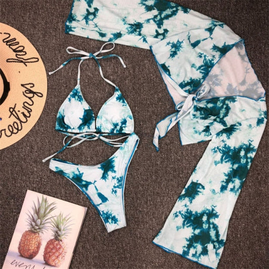 Clear My Way Three Piece Bikini