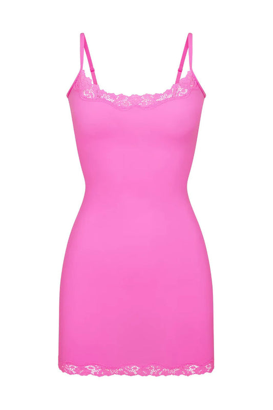 Fits Everybody Lace Trim Slip Dress