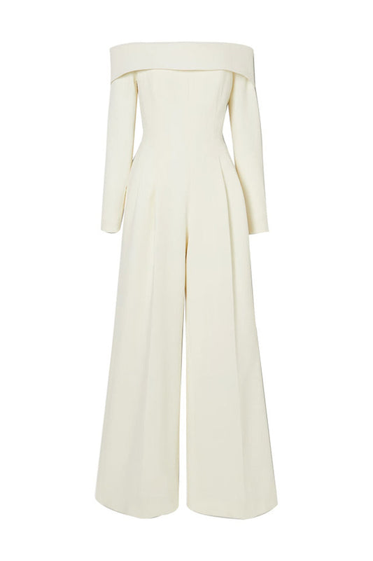 Vesper Off The Shoulder Crepe Jumpsuit