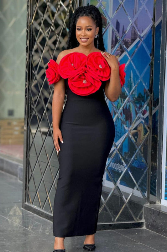 Solene Flower Bandage Dress