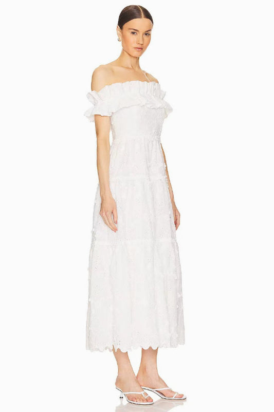 Piccola Off Shoulder Midi Dress