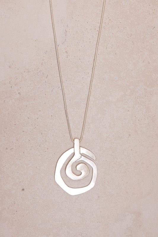 Swirl Pendant - Silver
