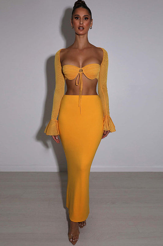 Priscilla Top + Maxi Skirt Set