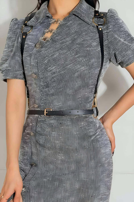 Sexy Shoulder Strap Leather Waist Belt, Clothing Accessories