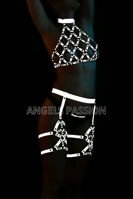Club Dresses Dance Costumes Reflective Harness
