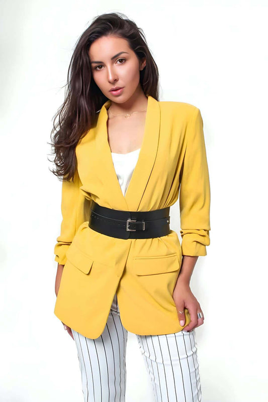 Leather Adjustable Corset Belt, Thick Waist Belt