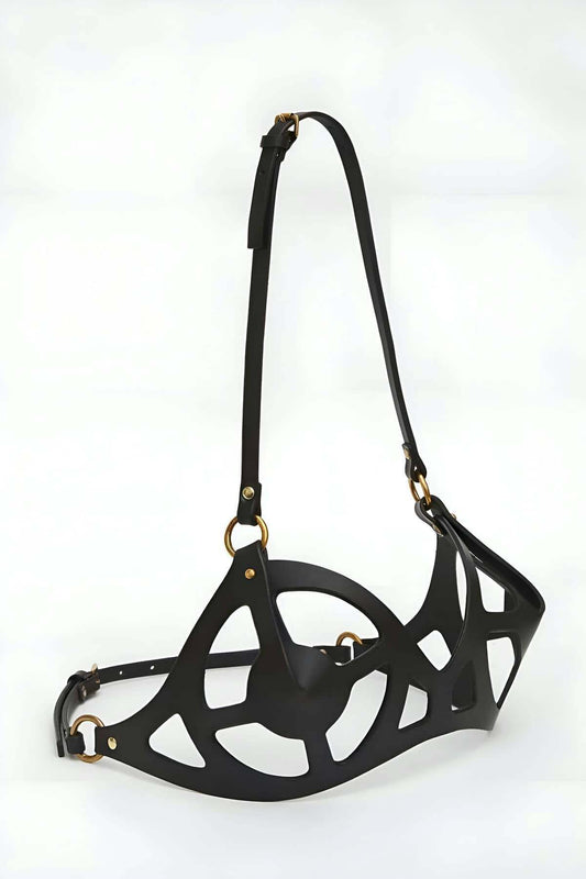 Leather Fantasy Bra, Breast Harness