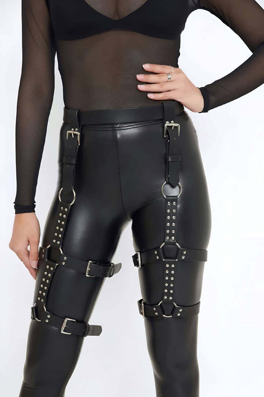 Leather Belt Leg Harness