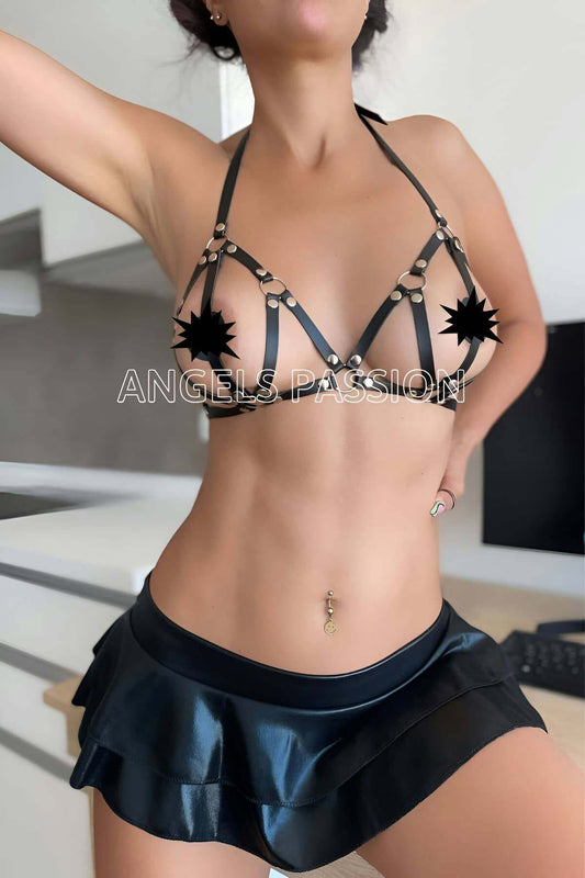 Leather Bra, Fantasy Bra Leather Harness