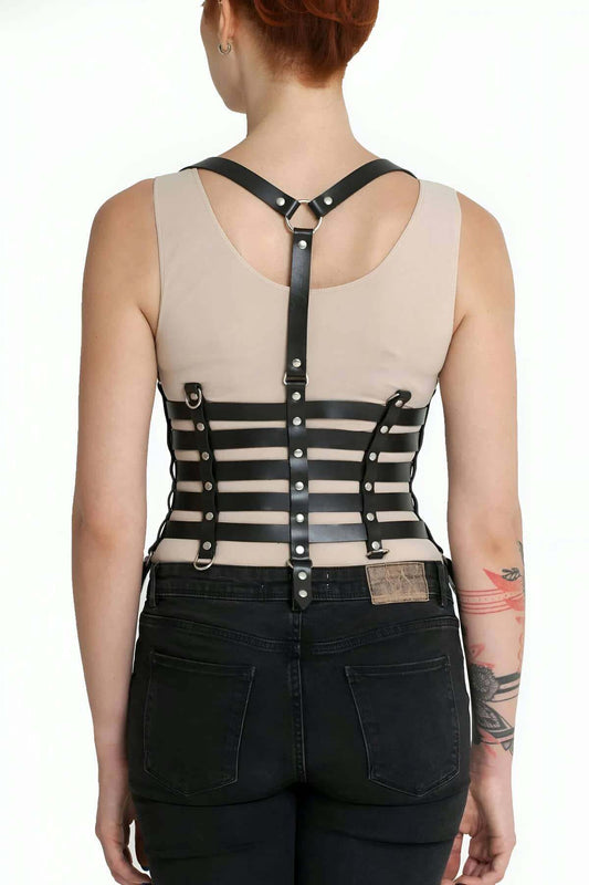 Five-Piece Leather Chest Harness