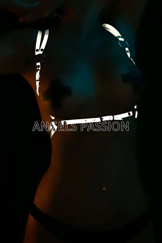 White Reflective Thin Vest Harness