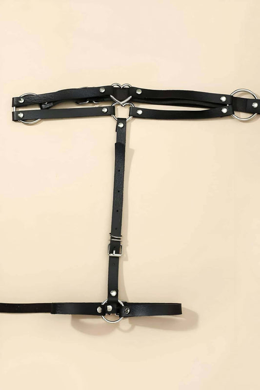 Sexy Leather One Leg Garter Harness