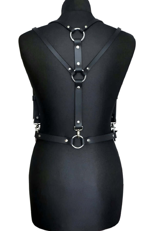 Sexy Leather Shoulder Strap Chest Harness