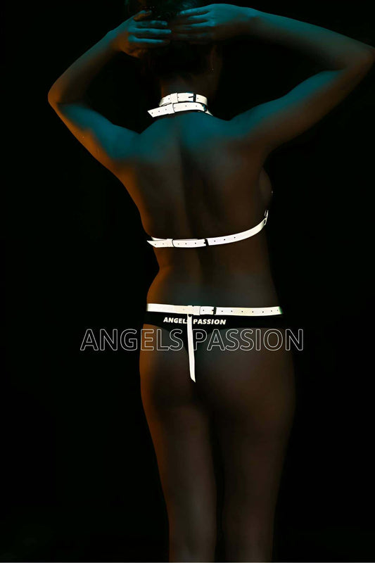 Sexy Reflective Glow in the Dark Bra Set