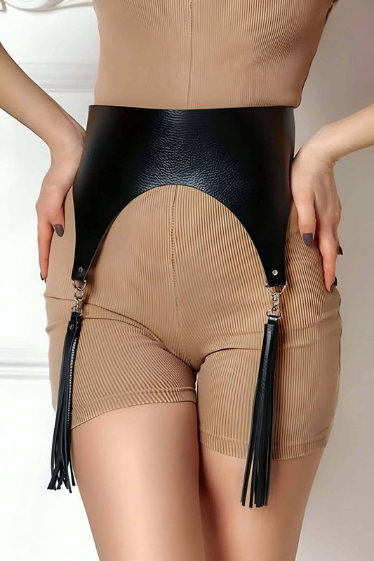 Tassel Leather Corset Belt