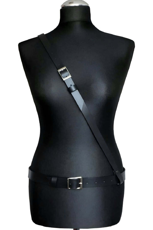 Single Shoulder Tie Waist Belt Harness