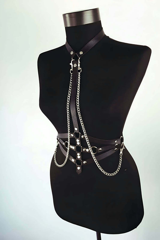 Special Production Leather Model - faux leather bra