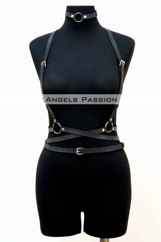 Leather Belt, Dress Belt and Choker Set