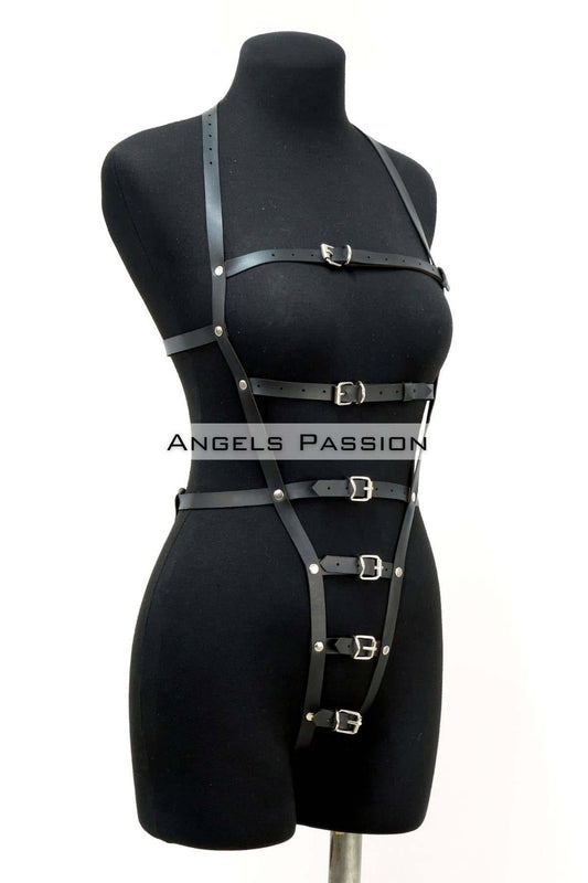 Crotchless Leather Fantasy Clothing, Leather Leather Body Harness