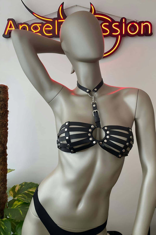 Leather Bra, Leather Bra Fantasy Clothing