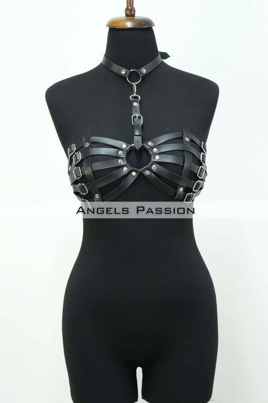 Women's Leather Fantasy Bra Clothing