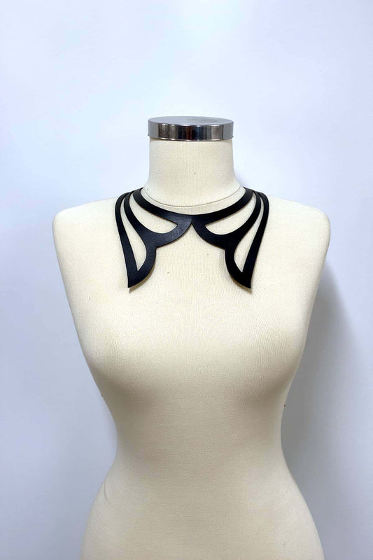 Laser-Cut Stylish Leather Choker, Leather Necklace