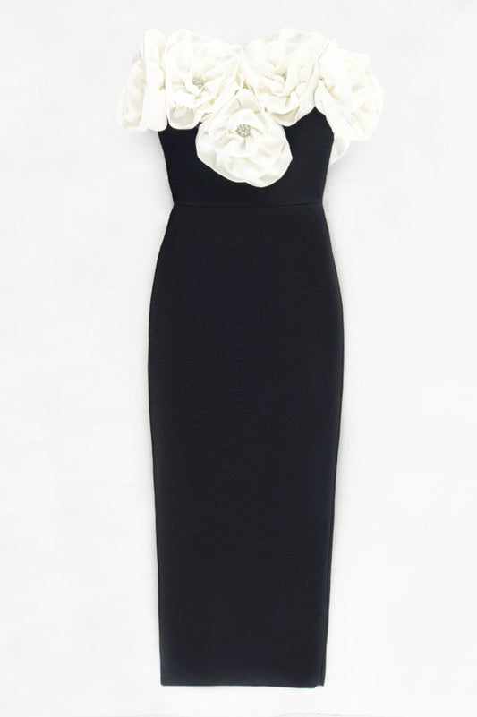 Solene Flower Bandage Dress