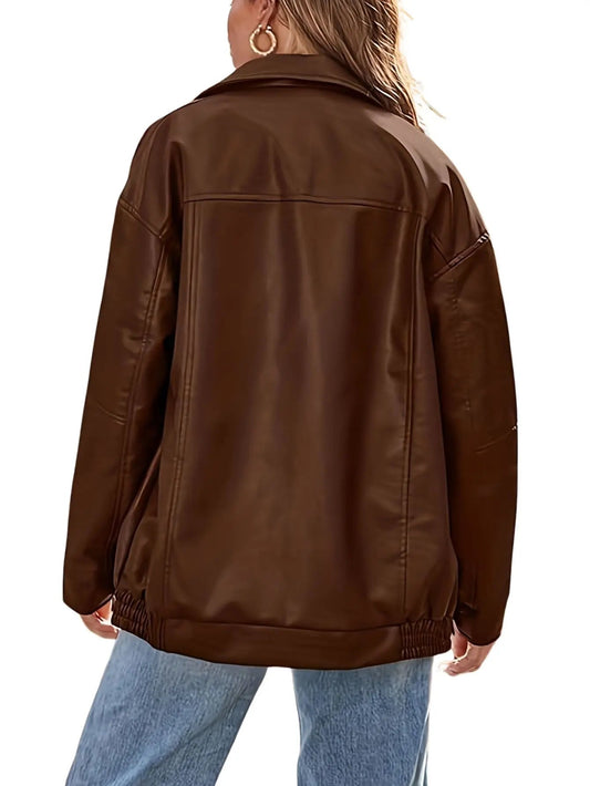 Riviera Women's Jacket | Leather, Oversized, Bomber Style