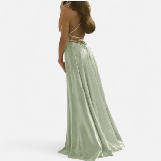 Giselle Women's Maxi Dress | Satin, Split