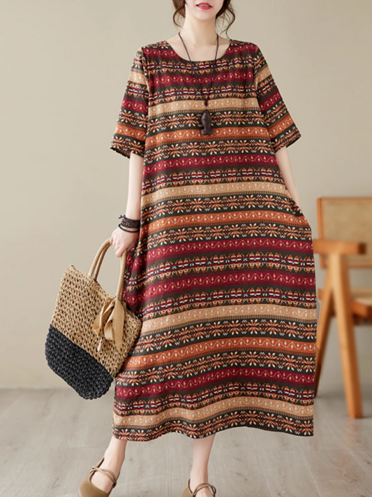 Classic Charmer Printed Midi Dress