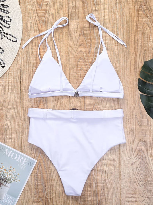 Romantic High-Waist Bikini – Vintage Chic