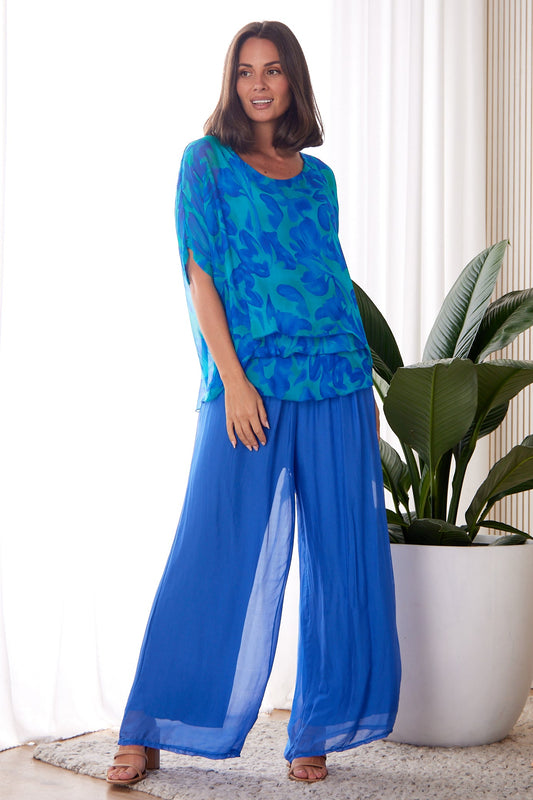 Lisette Silk Top - Oceanic