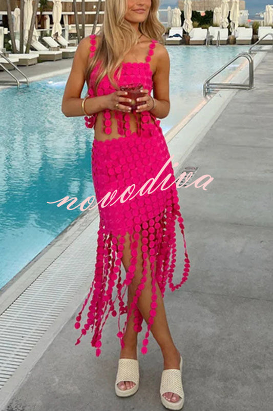 Riviera Rhythm Skirt – Circle Fringe Maxi