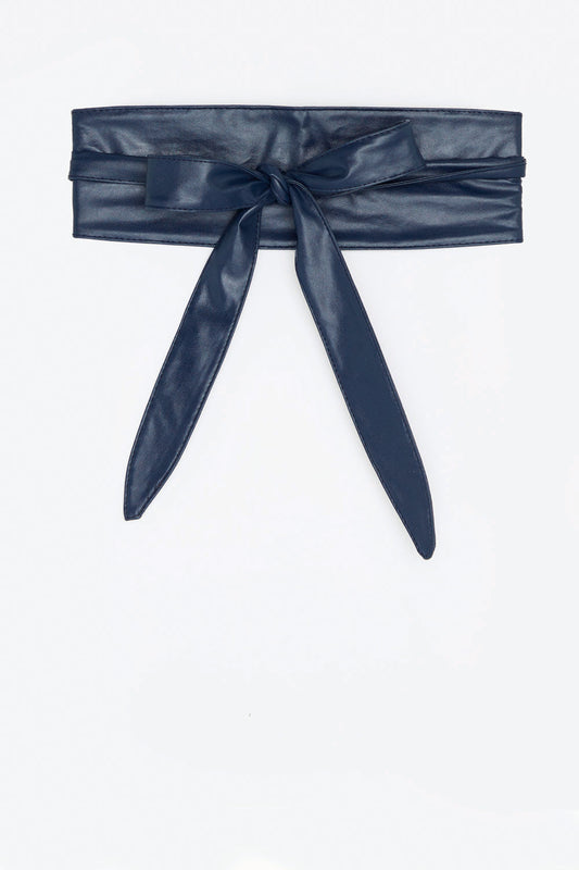 Wrap and Tie Belt - Navy