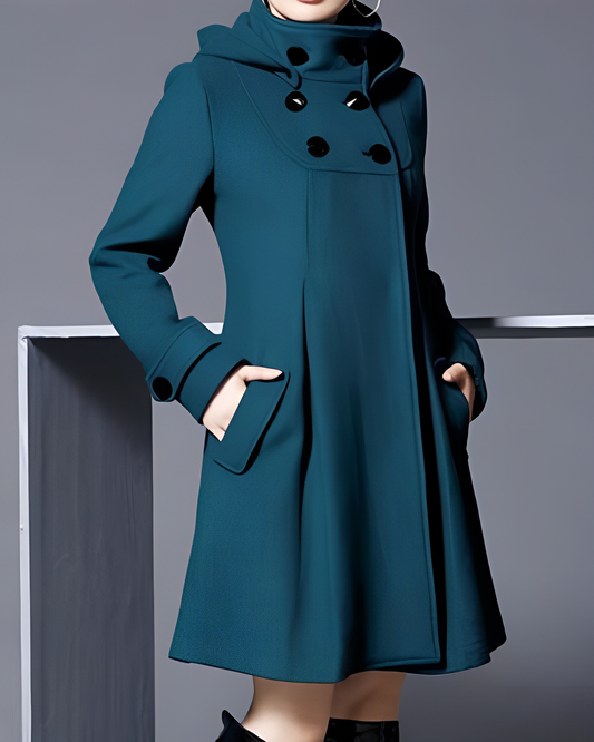 Boulevard Women's Coat | Hooded, Button Front