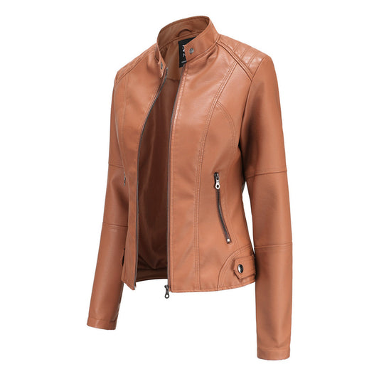 Luxe Women’s Elegant Slim-fit Biker Jacket