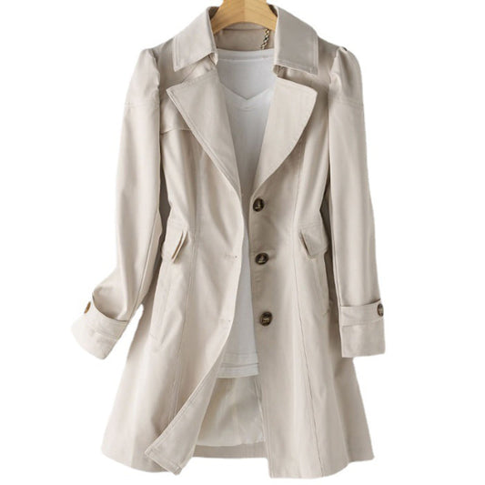 Serene Women’s Classic Double-Breasted Trench Coat