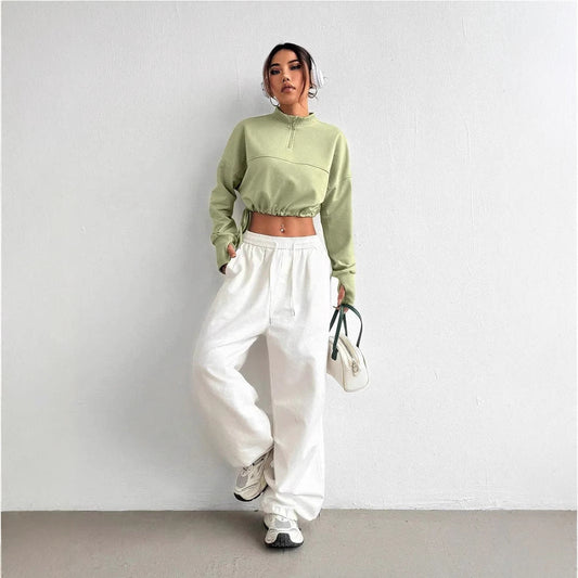 Bliss Women’s Winter Crop Half-Zip Sweatshirt