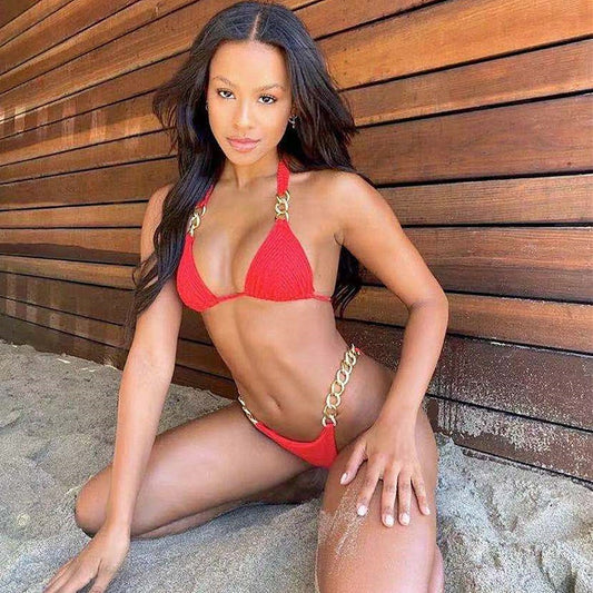 Luxe Cut-Out Bikini – Satin Glow