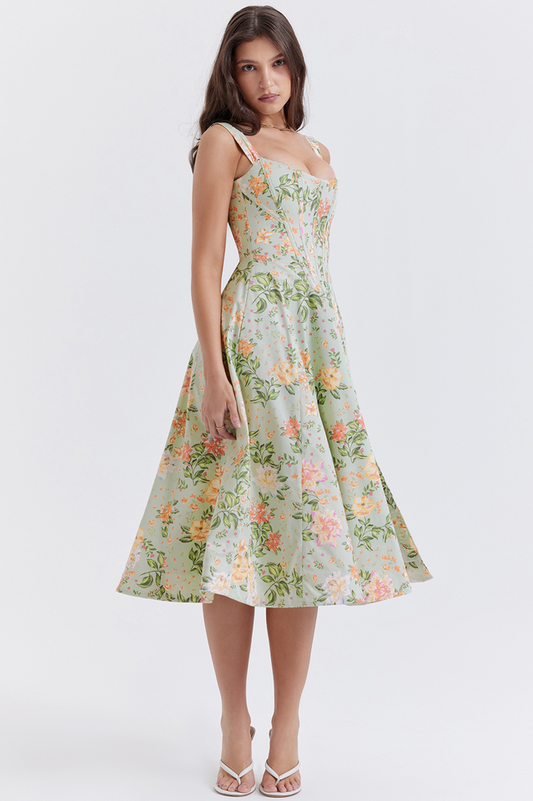 Saira Floral Print Midi Sundress