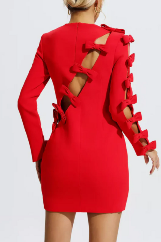 Adrien Hollow Out Bow Dress