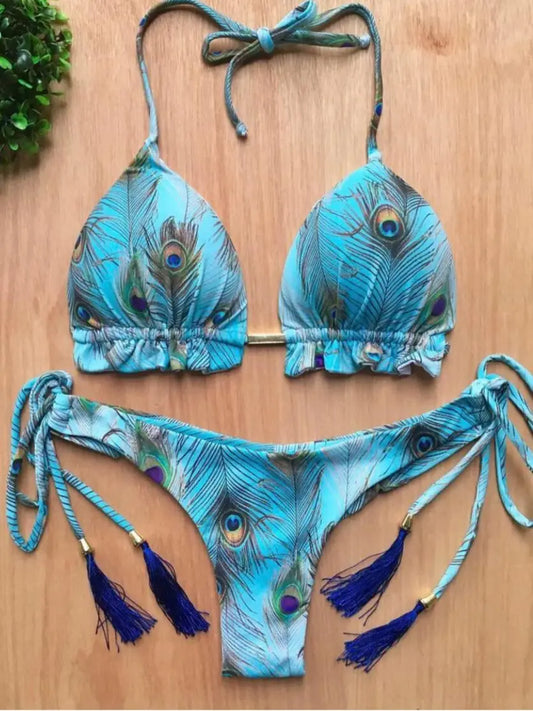 Sculpted Strappy Swimsuit – Tropical Bloom