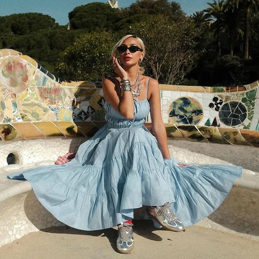 A Sunlight Halo Maxi Dress