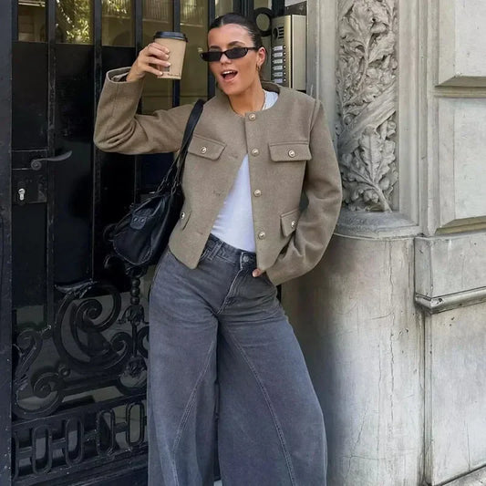 Haven Women's Cropped Blazer Jacket