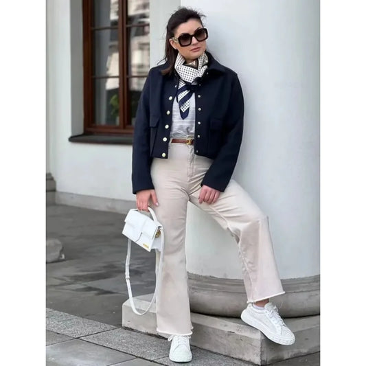 Infinite Women's Jacket | Button Front, Cropped