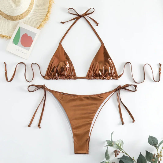 Romantic Triangle Bikini – Golden Hour
