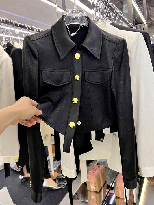 I Don'T Wanna Keep Secrets Crop Polished Jacket