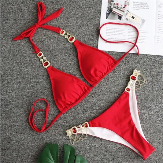 Bold Cut-Out Bikini – Crisscross Style