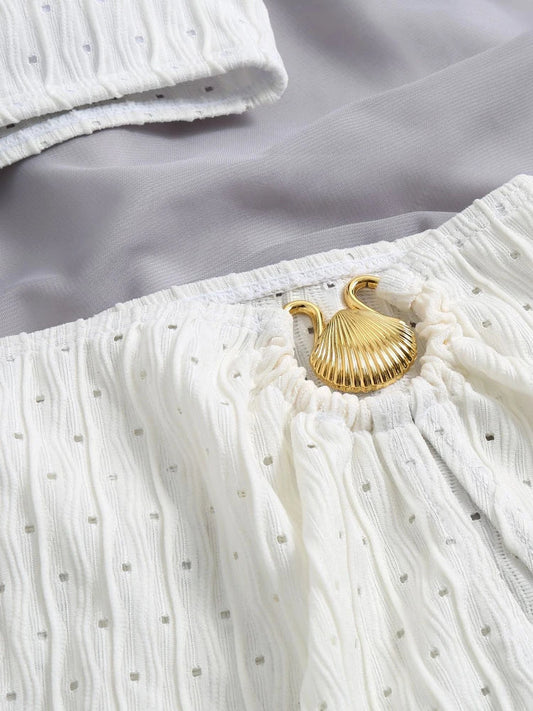 Minimalist Cut-Out Bikini – Floral Dream