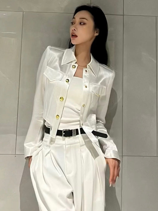 I Don'T Wanna Keep Secrets Crop Polished Jacket